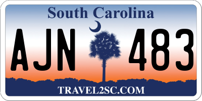 SC license plate AJN483