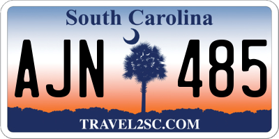 SC license plate AJN485