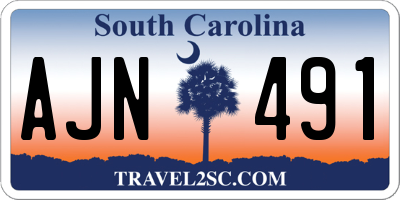 SC license plate AJN491