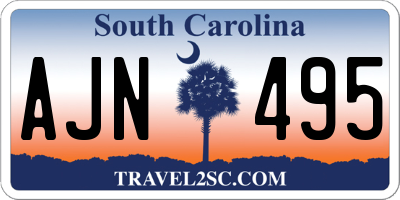 SC license plate AJN495