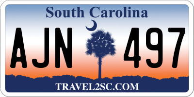 SC license plate AJN497
