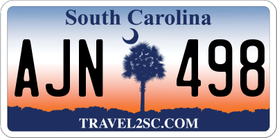SC license plate AJN498
