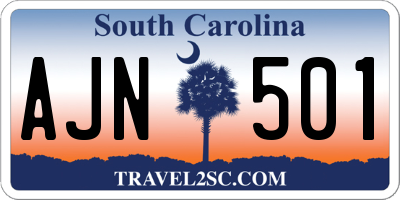 SC license plate AJN501