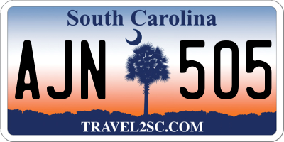 SC license plate AJN505