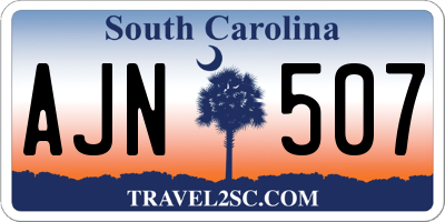 SC license plate AJN507
