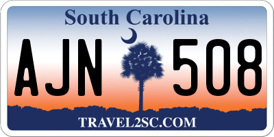 SC license plate AJN508