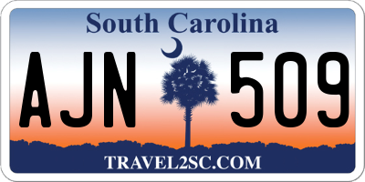 SC license plate AJN509