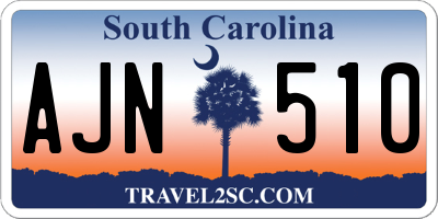 SC license plate AJN510