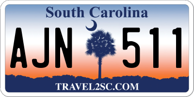 SC license plate AJN511