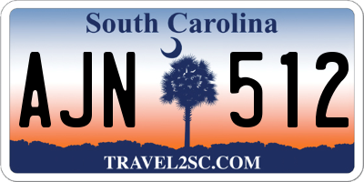 SC license plate AJN512