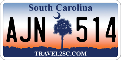 SC license plate AJN514