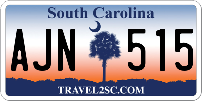 SC license plate AJN515