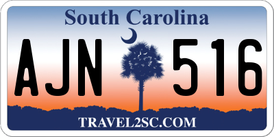 SC license plate AJN516