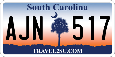 SC license plate AJN517