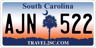SC license plate AJN522