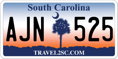 SC license plate AJN525