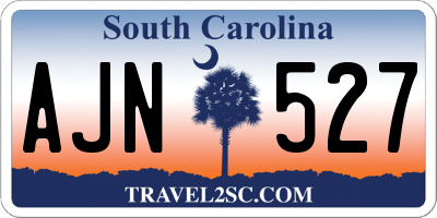 SC license plate AJN527