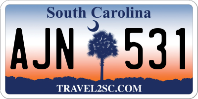 SC license plate AJN531
