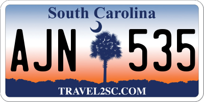 SC license plate AJN535