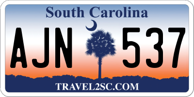 SC license plate AJN537