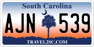 SC license plate AJN539