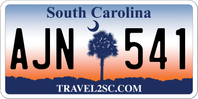SC license plate AJN541