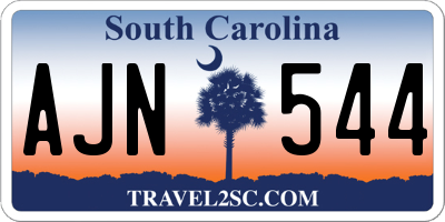 SC license plate AJN544
