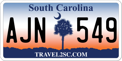 SC license plate AJN549
