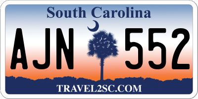 SC license plate AJN552
