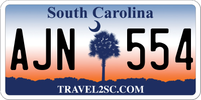SC license plate AJN554