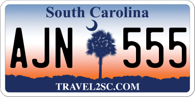 SC license plate AJN555