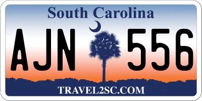 SC license plate AJN556
