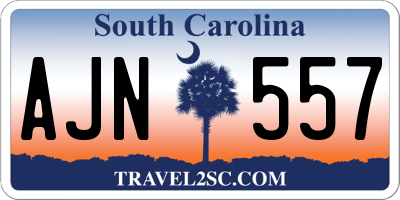 SC license plate AJN557