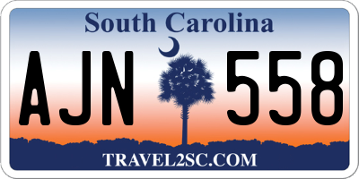 SC license plate AJN558