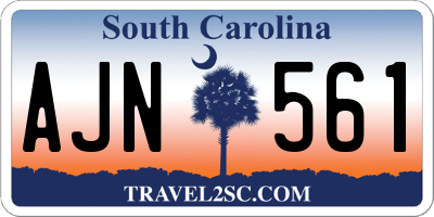SC license plate AJN561