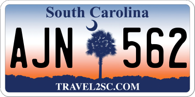 SC license plate AJN562