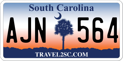 SC license plate AJN564