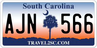SC license plate AJN566