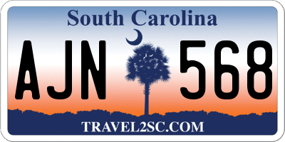 SC license plate AJN568