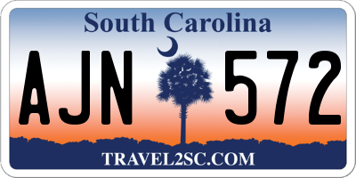 SC license plate AJN572