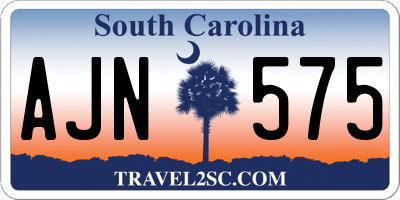 SC license plate AJN575