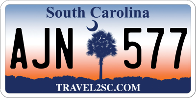 SC license plate AJN577