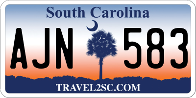 SC license plate AJN583