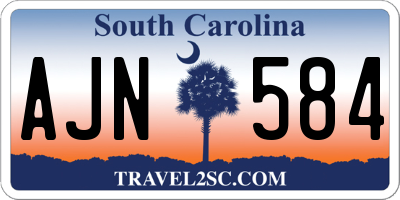 SC license plate AJN584