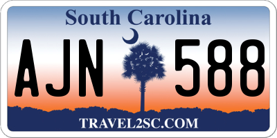 SC license plate AJN588