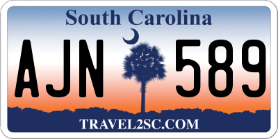 SC license plate AJN589