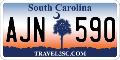 SC license plate AJN590