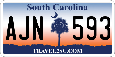 SC license plate AJN593