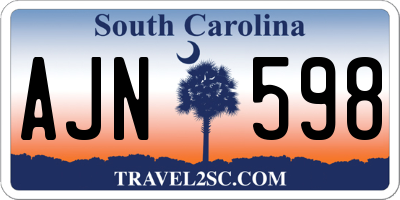 SC license plate AJN598