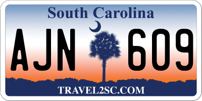 SC license plate AJN609